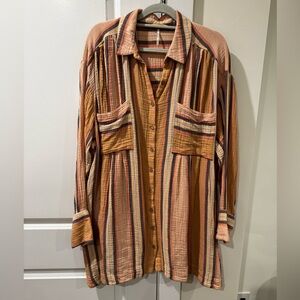 Free People Striped Swimsuit Cover-Up